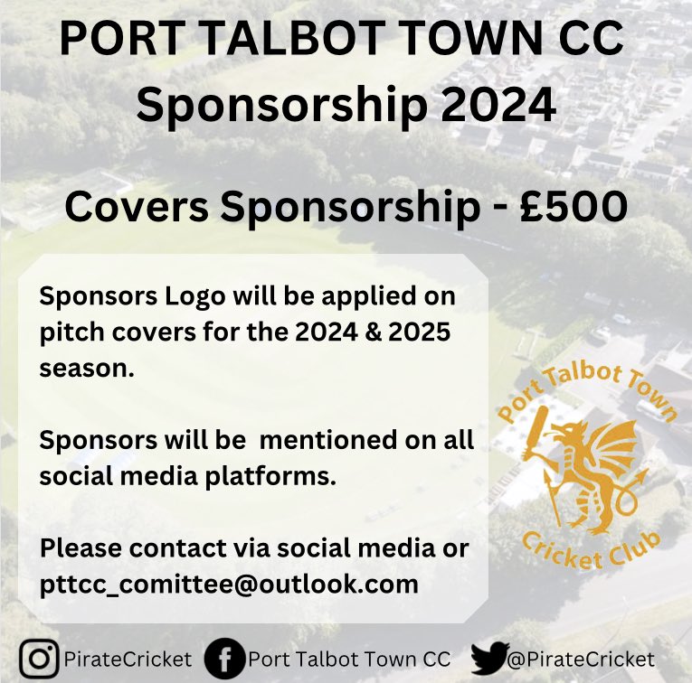 We are looking for sponsors for the upcoming 2024 season. Please contact us for more information and we’ll happily chat you through the options. 

Support the Pirates for the 2024 Season 🏴‍☠️🏴‍☠️
