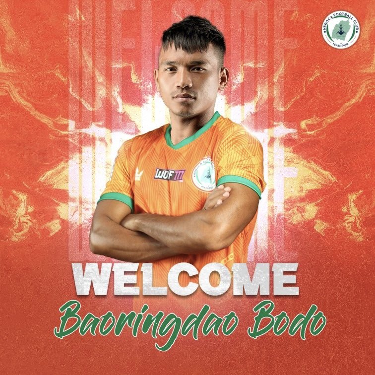 “Dynamic speed, dazzling skills! Thrilled to announce our newest winger Baoringdao Bodo  ⚽💨

#ILeague #nerocafc #IndianFootball #OrangeBrigade #newsigning