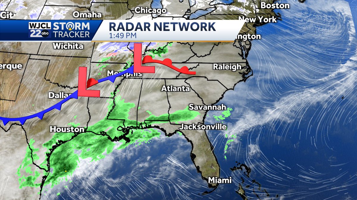 A cold front drops in this weekend. Turning cooler with a few showers possible. #Savannah