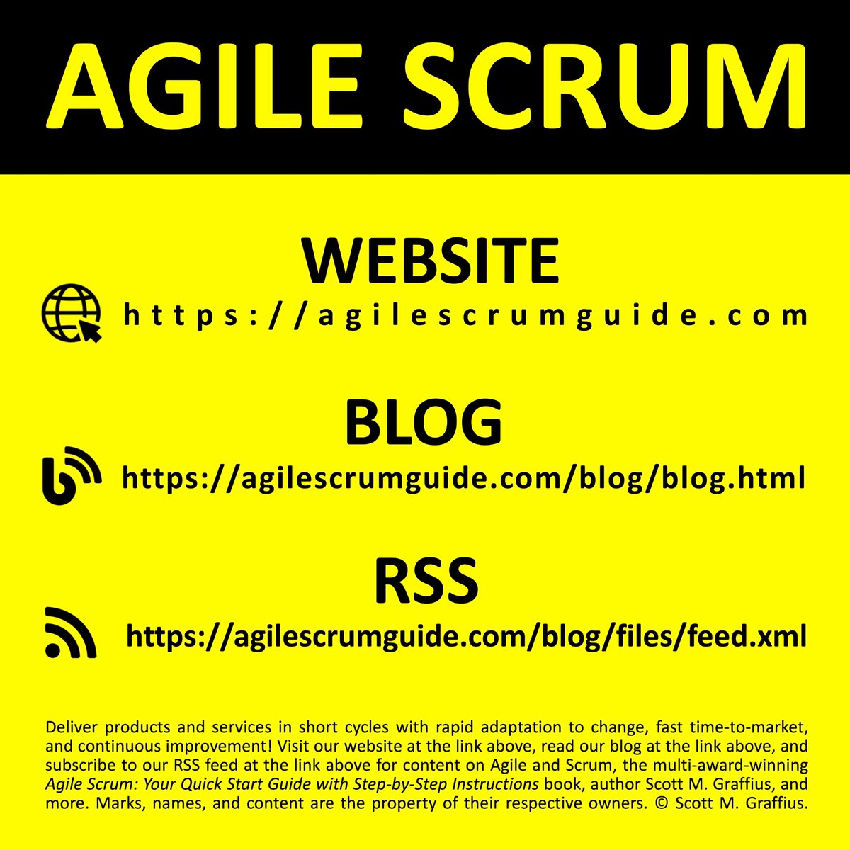 AgileScrumGuide's tweet photo. Visit our website at https://t.co/HlnL6ScgU9, read our blog at https://t.co/NyhI6JycX2, and subscribe to our RSS feed at https://t.co/n18lFjwTMb for news, tips, and more on Agile and Scrum.
#Agile #Scrum #AgileScrumGuide #Blog #AgileBlog #RSS #AgileRss #ScrumBlog #ScrumRSS https://t.co/e3jLNOGENG