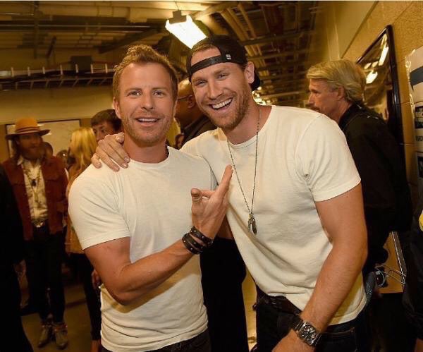 ChaseRiceMusic's tweet photo. We haven't changed a bit. The first big tour I ever went on was Dierks 10 years ago. I was so new to it, but him asking me to come on the road was validating. Made me feel like I was good enough to do this. Here we are 10 years later, doing it again. I can't wait for everyone to go nuts when I walk on stage, thinking I'm Dierks. Pretty sure we're not related but I may have to shave my head to make it clear that I'm not him (I get "are you Dierks Bentley" every single day).
See y'all on the road this summer, fired up for this one!