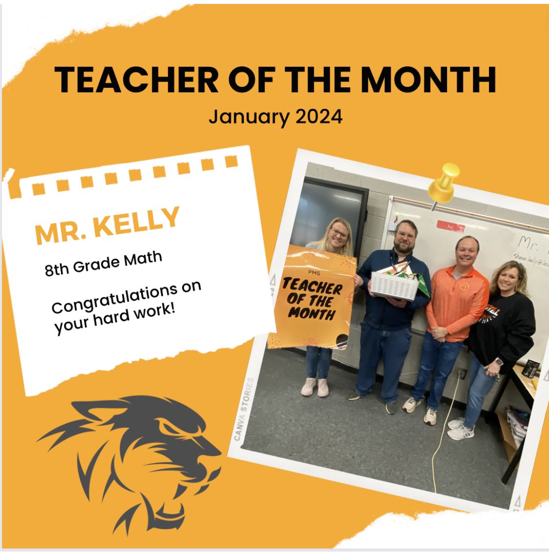 Congrats to Mr. Kelly!