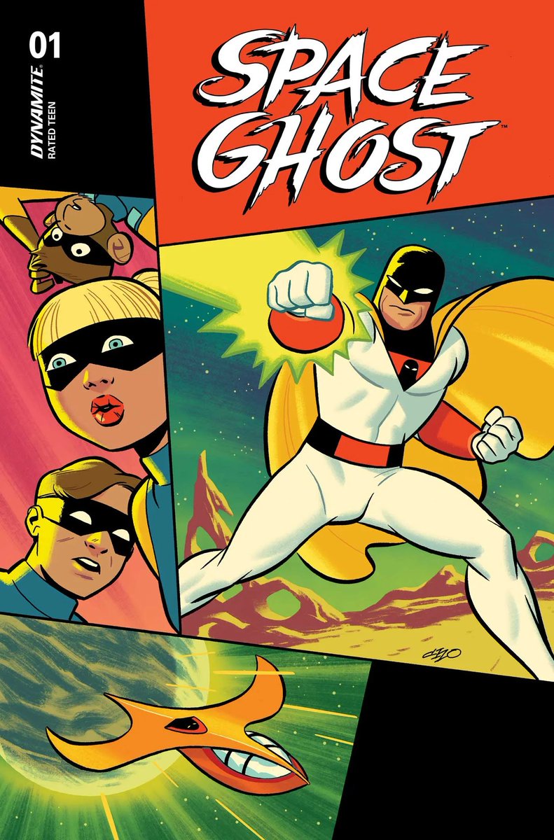 I'm drawing variant covers for Dynamite comics' new Space Ghost series. They asked if I could draw them in a classic style, so I leaned into that for this cover - trying to keep the look of the original animated series. I'll be drawing 12 covers in all.