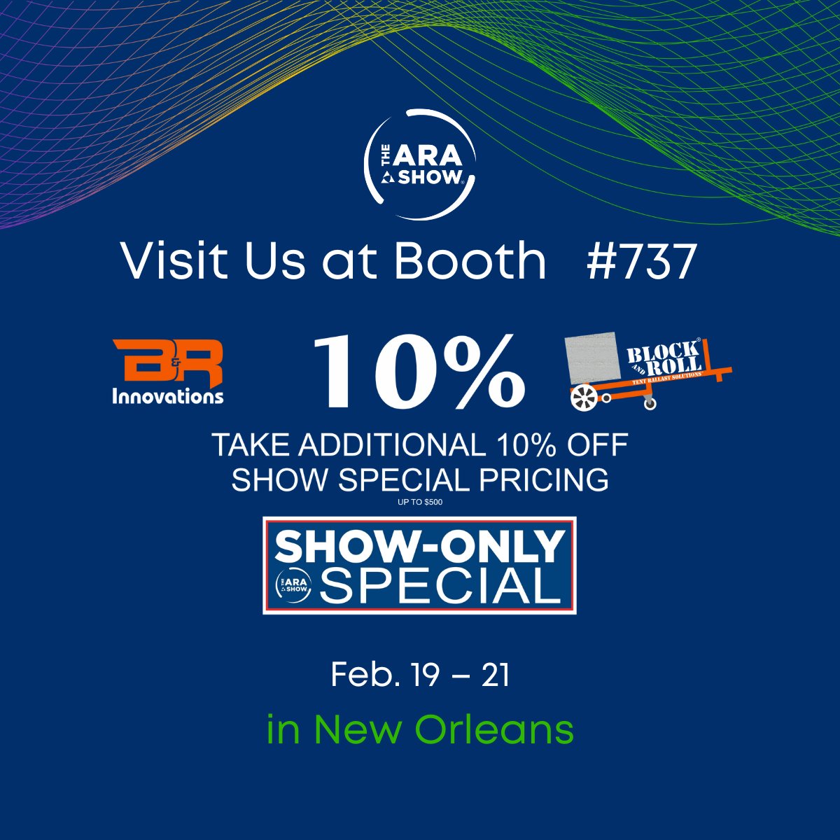 💲OUR BIGGEST SALE OF THE YEAR! ARA Members, place your order before or during the show, and receive an additional 10% OFF (up to $500) already discounted Show Special pricing!  Orders must be confirmed with payment by the end of the show, on Wednesday February 21st to qualify🤑