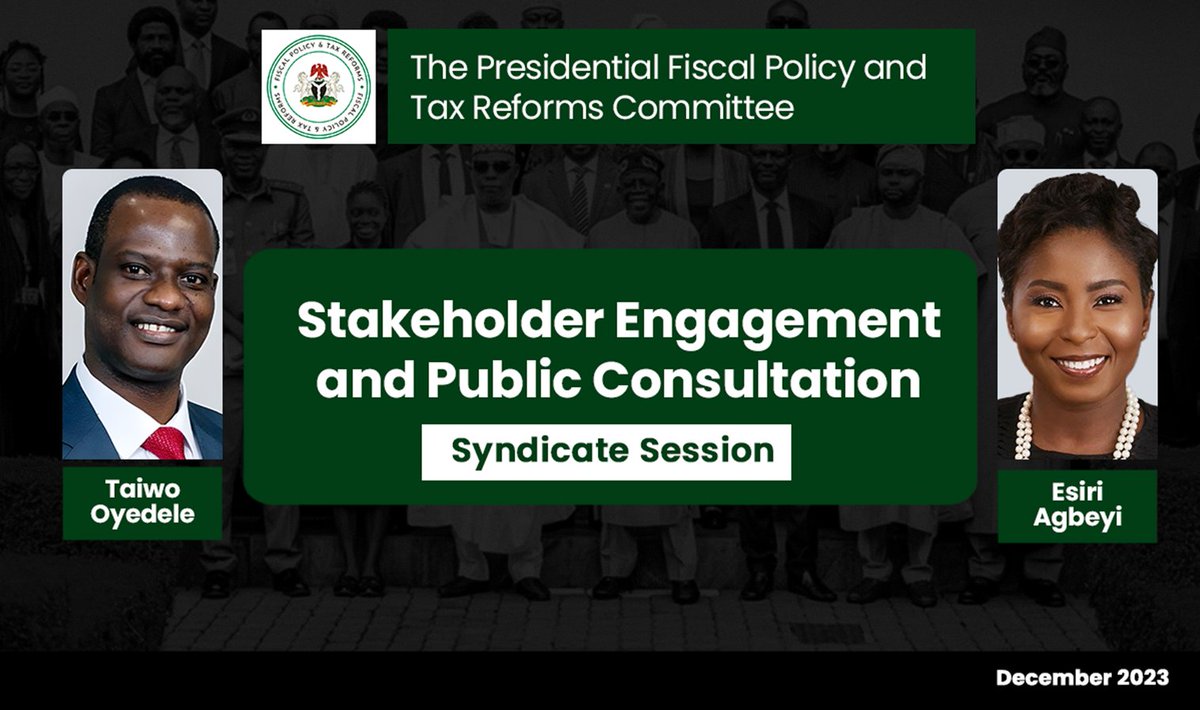 We had 17 different consultation sessions with over 40 sectors and groups. Below is the syndicated video which gives an overview of the discussions and responses to some of the top questions asked by participants. #Watch

#Nigeria #FiscalPolicy #TaxReforms
youtu.be/u20kh-bwgeg?si…