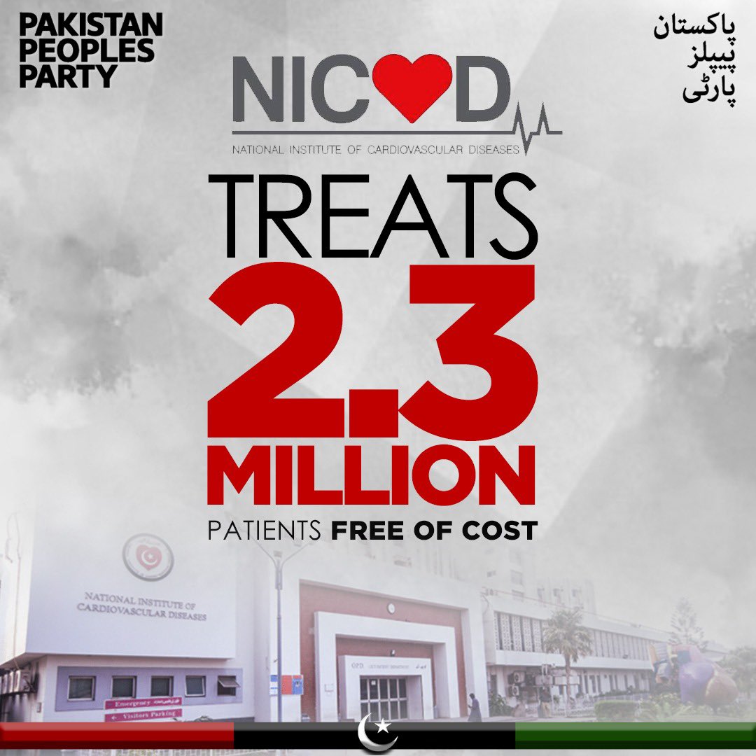 Imranali2931975's tweet photo. پیپلز پارٹی کا نظامِ صحت میں این آئی سی وی ڈی کی صورت میں انقلابی قدم جس کے تحت لاکھوں مریضوں کا اب تک مفت دل کا علاج کیا جاچکا ہے۔
پیپلز پارٹی اسی طرح کے انقلابی منصوبے ملک بھر میں پھیلانے کا عزم رکھتی ہے۔
@BBhuttoZardari 
@ChAslamGillPPP @FaizaAhmedMalik @HassanMAGillani https://t.co/wH0DXvteFX