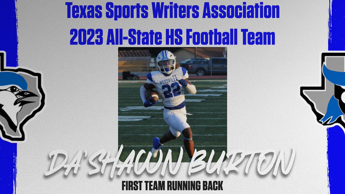 NeedvilleF's tweet photo. CONGRATS to @DashawnBurton22 for receiving first team honors at running back in the Texas Sports Writers Association All-State Team! #BeUncommon https://t.co/Kr9DymV5uU