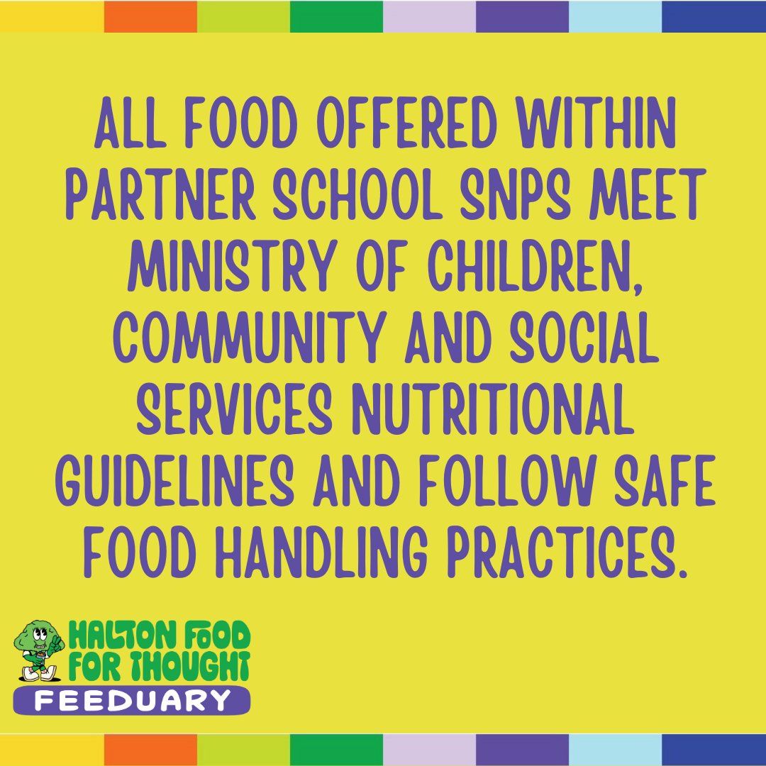 HaltonFFT's tweet photo. Our programs have nutritional guidelines set by the Ministry of Children, Community & Social Services. Our Community Development Managers support programs in understanding how to select food to ensure students get healthy food to fuel their day ahead #FEEDUARY @HCDSB @HaltonDSB https://t.co/KBjSncT1ql