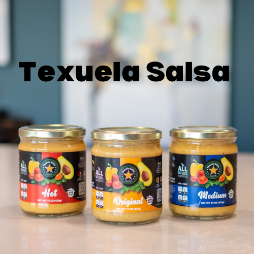 Texuela Salsa: Versatile avocado salsa perfect for marinating, dipping, and dressing - available in original, medium, and hot flavors to zest up your meals!

#texuelasalsa #avocadosalsa #spicyfood #habaneropepper

Follow them on social media at 👇
🌶️ Instagram: @texuelasalsa