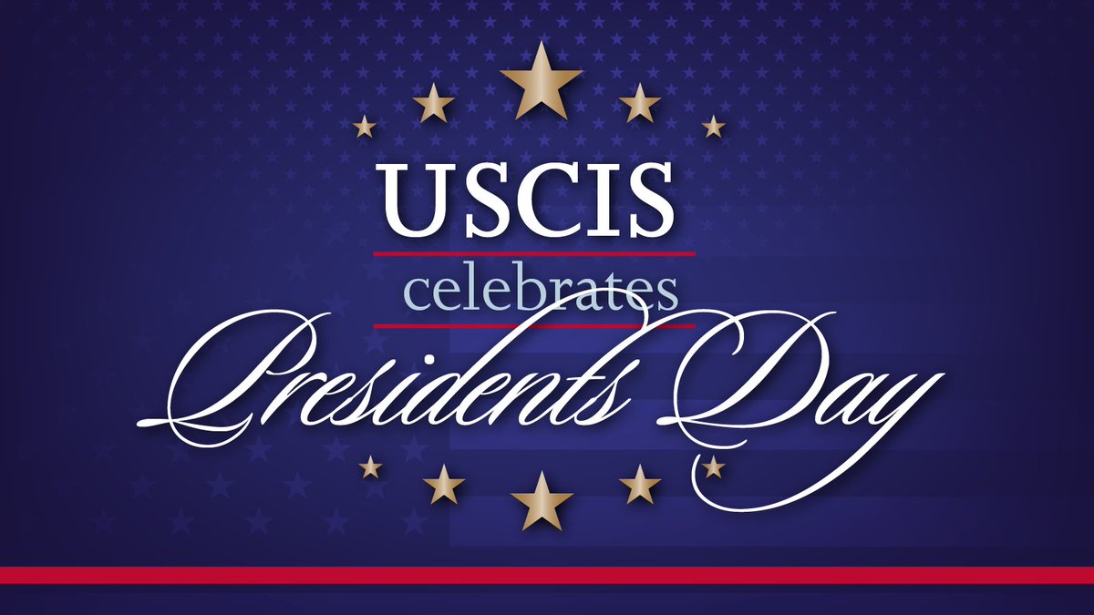 Celebramos #PresidentsDay para honrar a todos los que lideraron este país y celebramos el trabajo que hicieron para apoyar la misión de USCIS y mantener la promesa de Estados Unidos como una nación de bienvenida y posibilidades.
