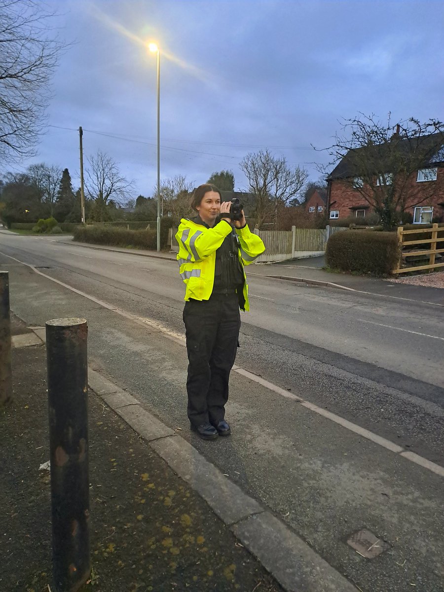 NorthShropCops's tweet photo. Market Draytons Safer neighbourhood team has been out this evening conducting speed checks in Woore as this has been raised to us as a priority on the community charter from the parish council. 
#Yousaidwedid #30mph #SaferRoads https://t.co/cGlxU8PAEI
