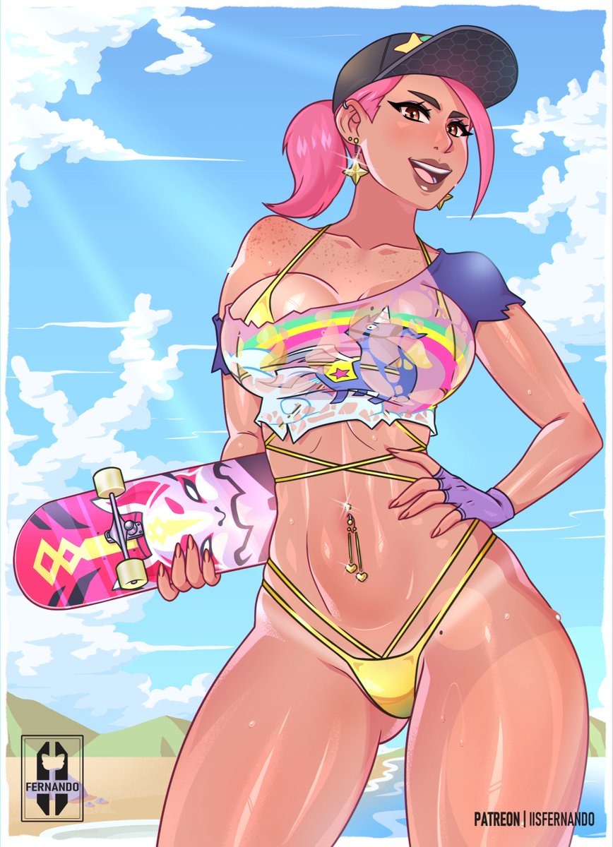 darkiisfernando's tweet photo. BEACH BOMBER ✨🌊
After several days without being able to draw, I was finally able to do something🥺 #Fortnite #fortniteart https://t.co/u5fjWew8uY