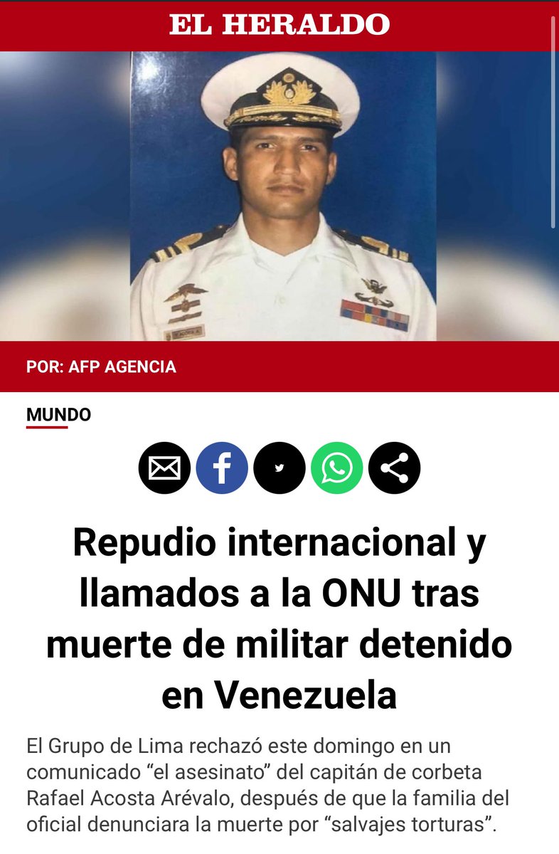 NO es la primera vez que Maduro expulsa funcionarios de la Oficina del Alto Comisionado #DDHH. En junio’19 <a href="/mbachelet/">Michelle Bachelet</a> visitó #Vzla  y  dejó 3 oficiales en una oficina temporal que Maduro aceptó.Torturan y asesinan a #AcostaArevalo y Bachelet NO le quita ni una coma (ver hilo)