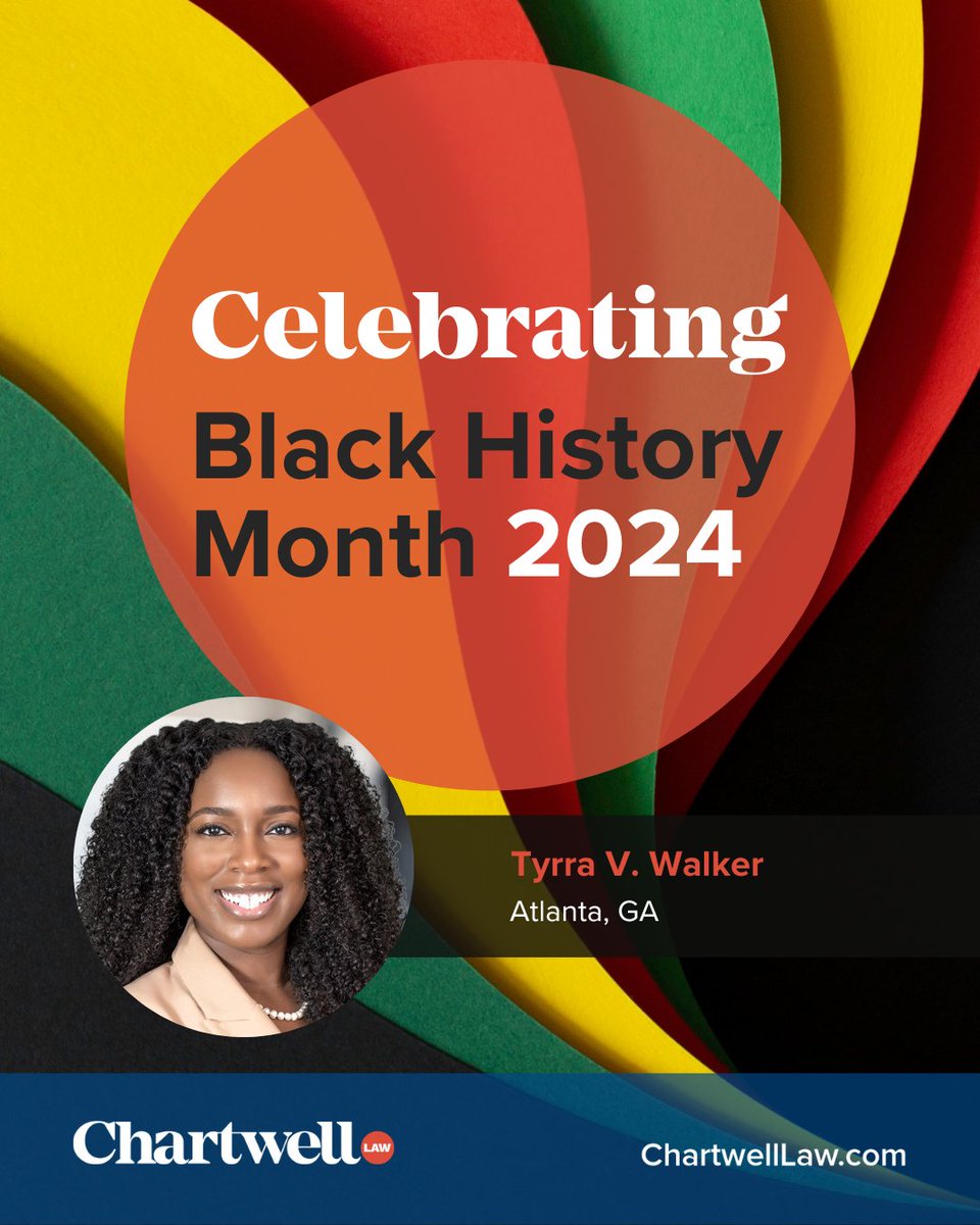 As part of our Black History Month celebration, Chartwell Law features Tyrra Walker, an associate in our Atlanta office. 

To read Tyrra’s full interview, please visit bit.ly/48kRfXz.

#ChartwellLaw #BHM #BlackHistoryMonth #DEI #diversity #equity #inclusion