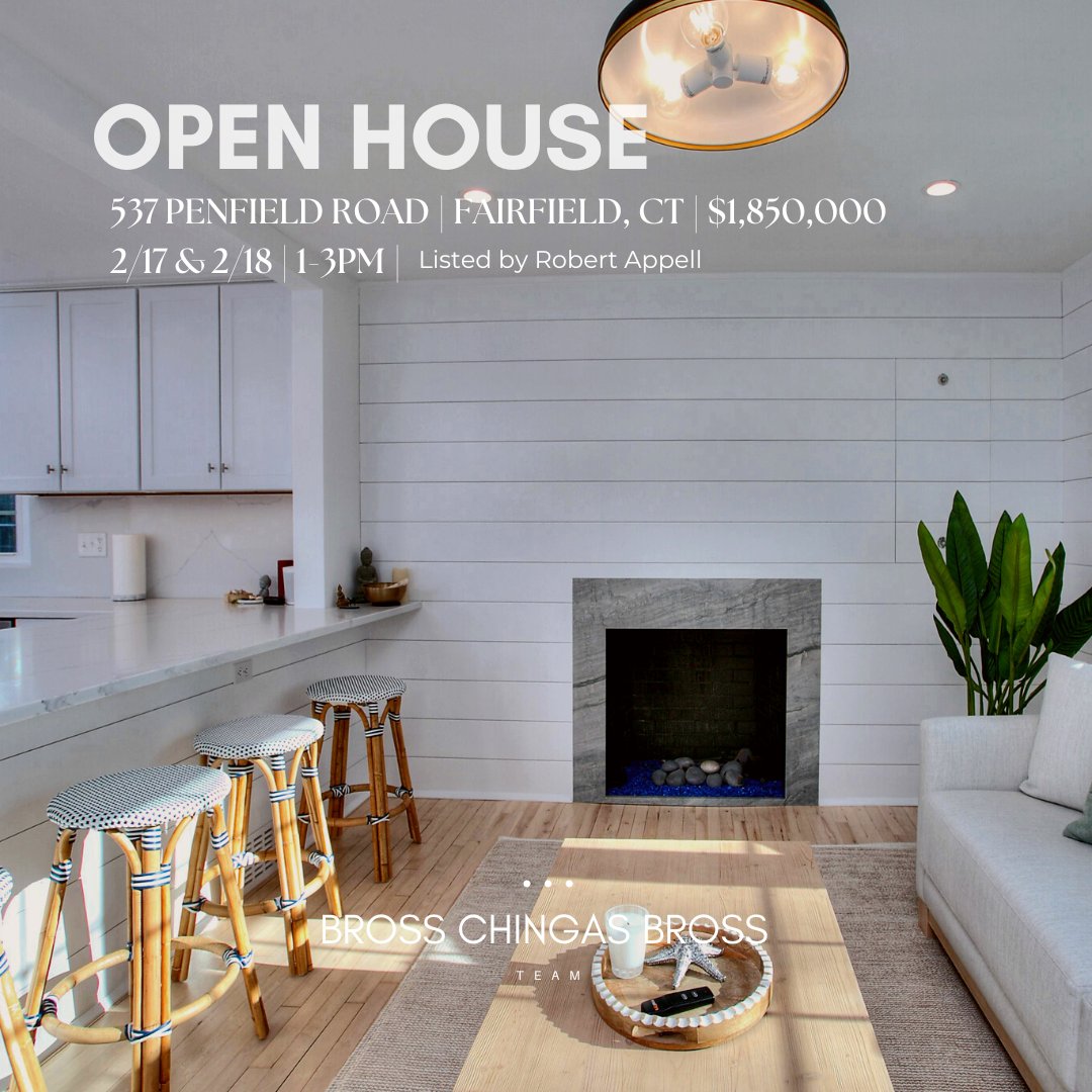 #OPENHOUSES⁣⁣ 

The Mill | 41 Richmondville Ave, Westport, CT
$1,395,000 - $3,495,000
2/18 | 11am-1pm
73 Richmondville Ave, Westport, CT | $4,250,000
2/18 | 1-3pm
537 Penfield Road, Fairfield, CT | $1,850,000
2/17 &amp; 2/18 | 1-3pm
#SoldOnCT
<a href="/ColdwellBanker/">Coldwell Banker</a>
Info@BrossChingas.com