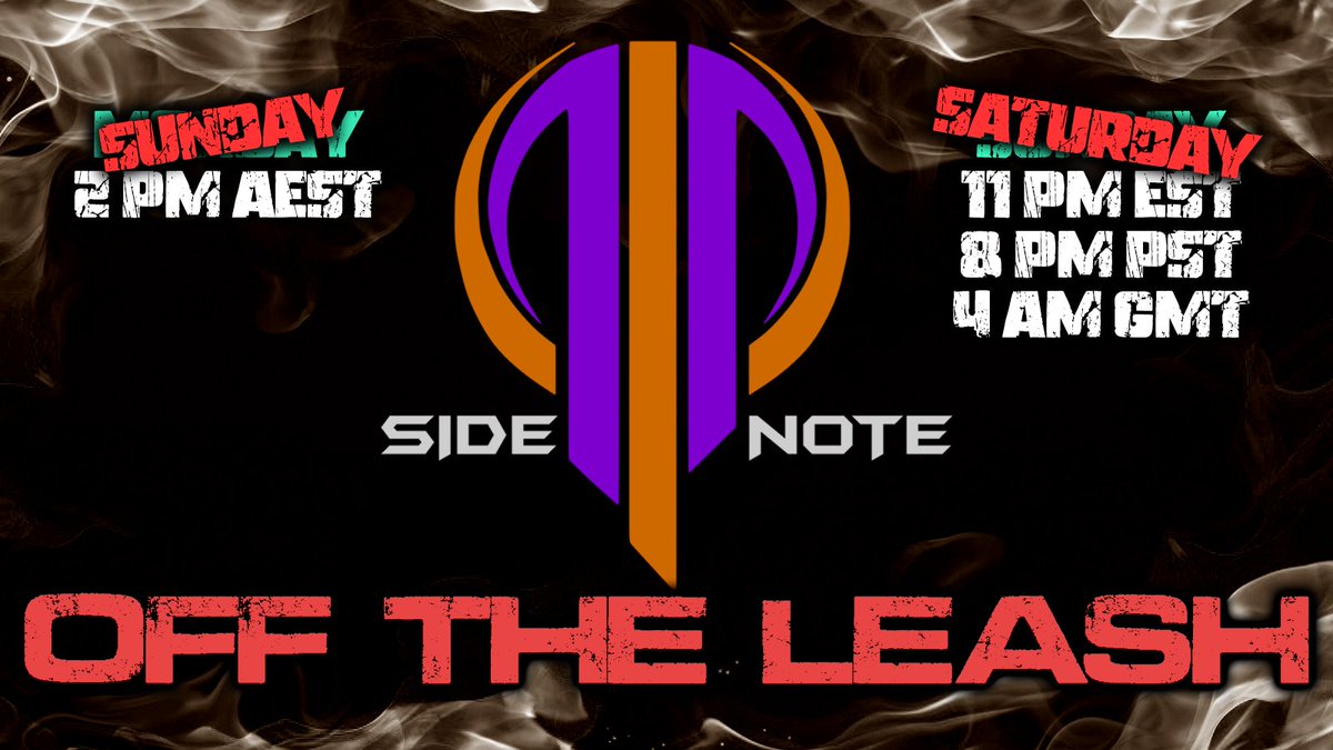 SideNoteShow's tweet image. Due to life commitments we have had to pull our premiere episode on @StreamLiveSpace ahead a day
Catch us Live tomorrow only on live.space/SideNote