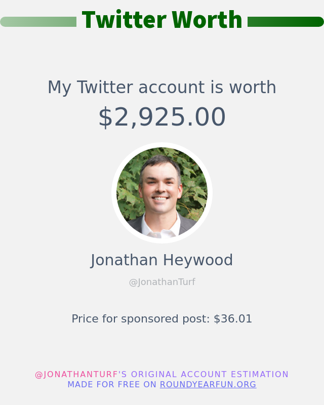 Jonathan Heywood, CGCS tweet media