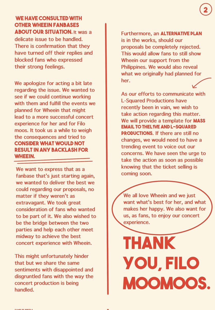 WheeinPH's tweet photo. Hello Filo Moomoos π¦
Wheein PH has exhausted every means to communicate with the local organizers of the Beyond Concert. After careful deliberation, Wheein PH has decided to take a more united action with Filo Moomoos. Here is our statement
#WheeIntheMoodinManila
#BeyondManila https://t.co/L6AMP84bC8
