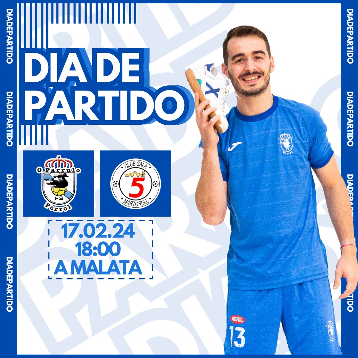 🔥 𝙈𝘼𝙏𝘾𝙃𝘿𝘼𝙔 🔥

📞 ¿Sientes la llamada para el partidazo de este sábado?

😜 ¡No te lo puedes perder!

🏟️ ¡Queremos que A Malata sea un fortín como en las mejores ocasiones!