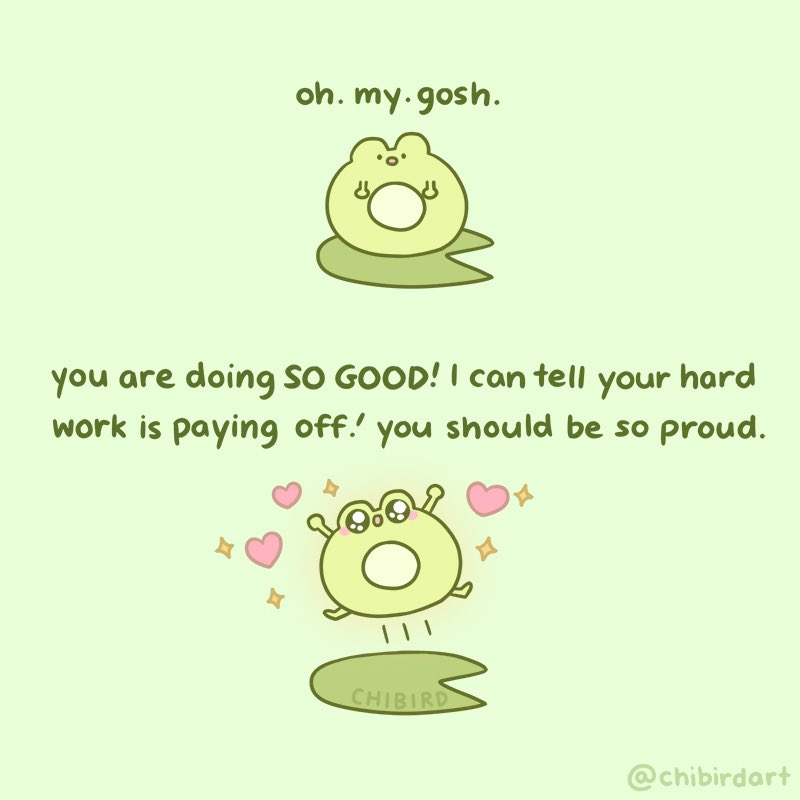 Little frog has a big message! 💖