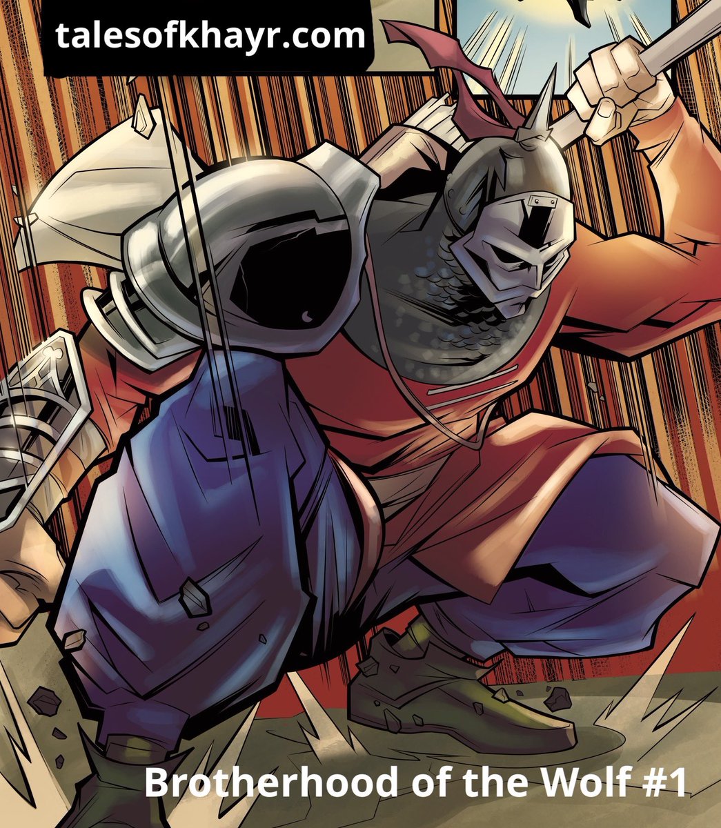 Aaron_Sparrow's tweet photo. Koja strikes! We’re closing in on the completion of the bloody first issue of #BrotherhoodoftheWolf, written by @WishForWesam, art by @tromaman, edited by me! I am insanely proud of how this series is shaping up; sign up for updates at https://t.co/fwzp5pF30x! #makeindiecomics https://t.co/jnndw51jhA