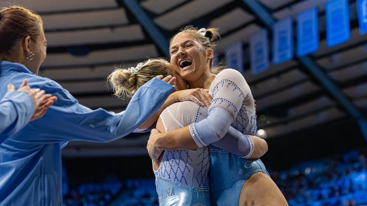 uncgymnastics's tweet photo. LOUISIANA LIGHTNING STRIKES! ⚡️ 

@jdknower with a career-high 9.9 on vault, moving up to be tied for fourth all-time in program history! https://t.co/qqBRouIhxs