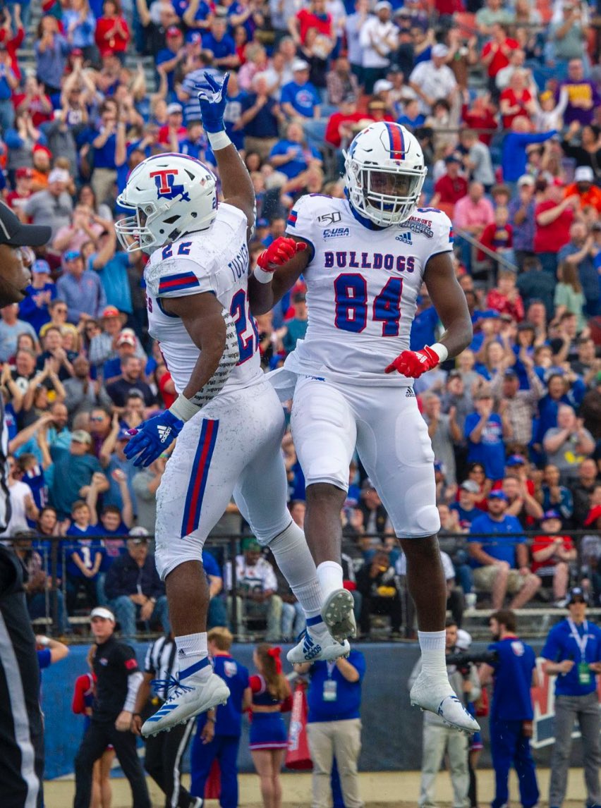 After a great call with @pat50morris I have received a D1 offer from @LATechFB . God is great! @DentonGuyer_FB @kylekeese @ReedHeim @coachwetzel_ @BGrayson3 @mike_gallegos16 @CoachJoseph979 @DFWPrideFB @TFloss32 @ChadSimmons_ @samspiegs @SWiltfong247 @RivalsFriedman