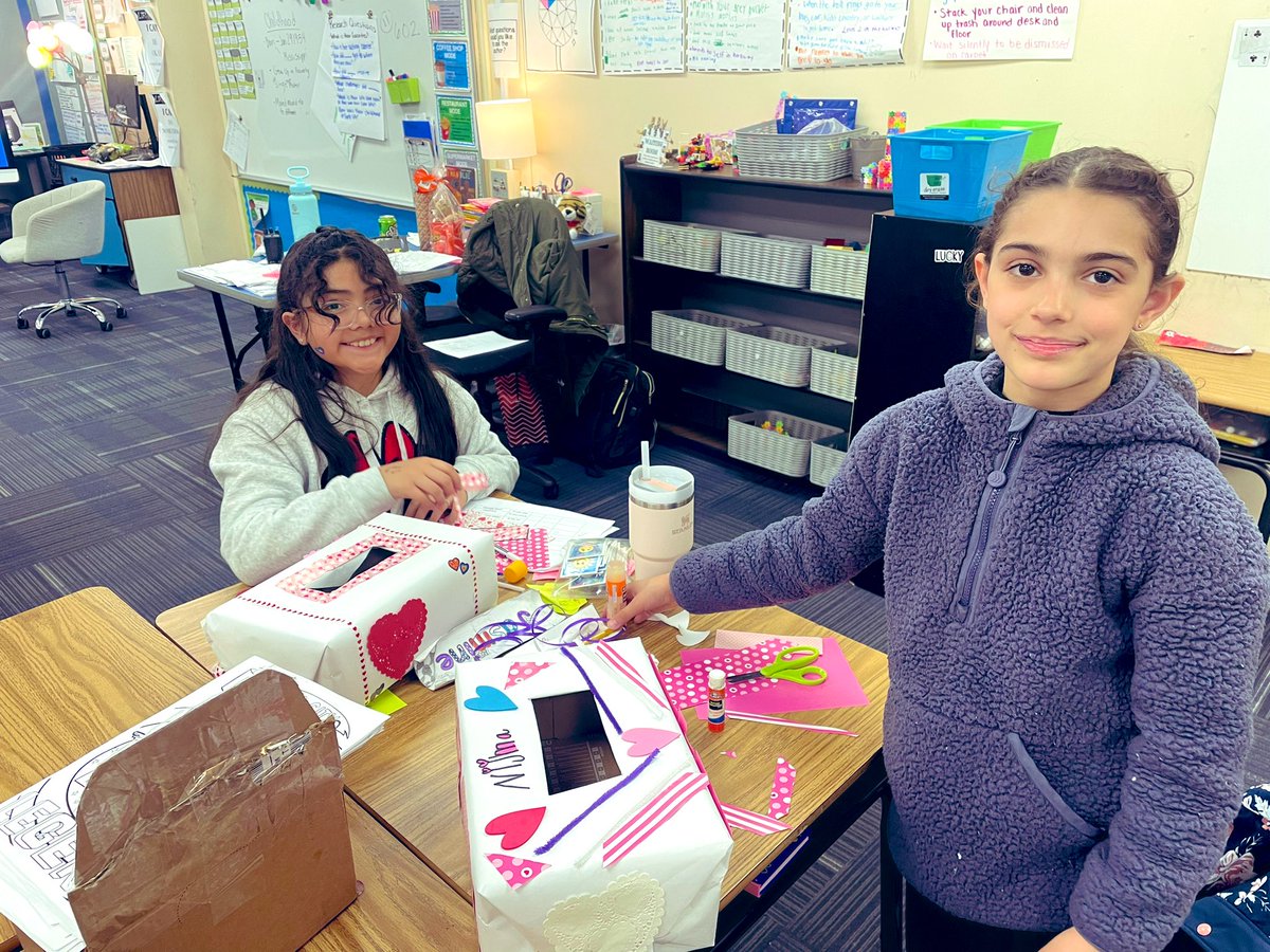 We celebrated our Friendships for Valentine’s Day at school today!  Look at those creative, awesome boxes. Everyone got $20 (pretend money) and had to buy the materials to make their own box to hold their friendship grams in! <a href="/MLEBengals/">Meadow Lane Elementary</a>