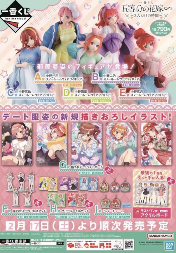 中古】【未開封】中野二乃 粗い 「一番くじ 五等分の花嫁∽ ～