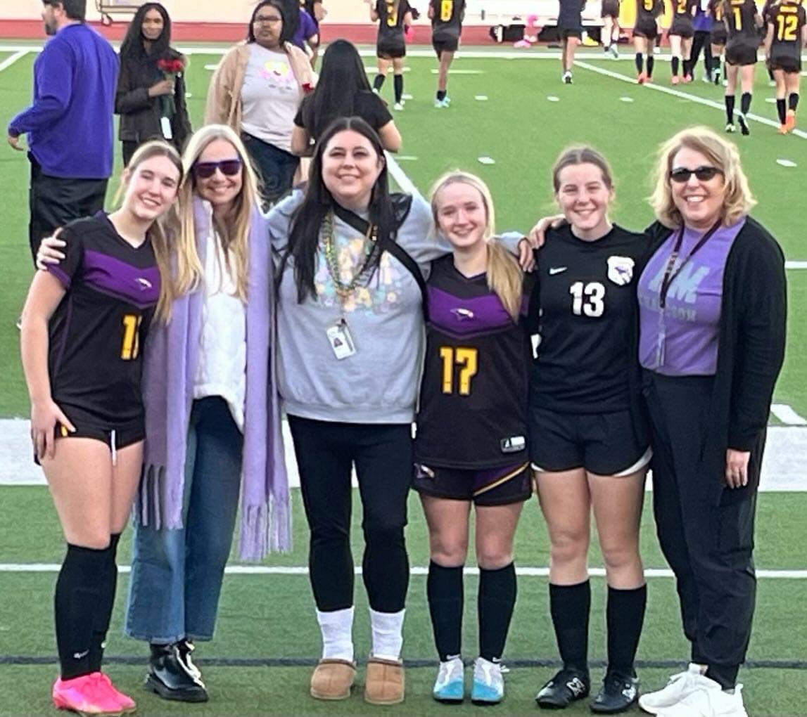 It is always an honor to be recognized by our former students! The Richardson High School girls soccer teams invited special guests for teacher appreciation night! Teachers make a lasting impact! #proudtobesce ⚽️ #RISDWeAreOne #RISDBelieves