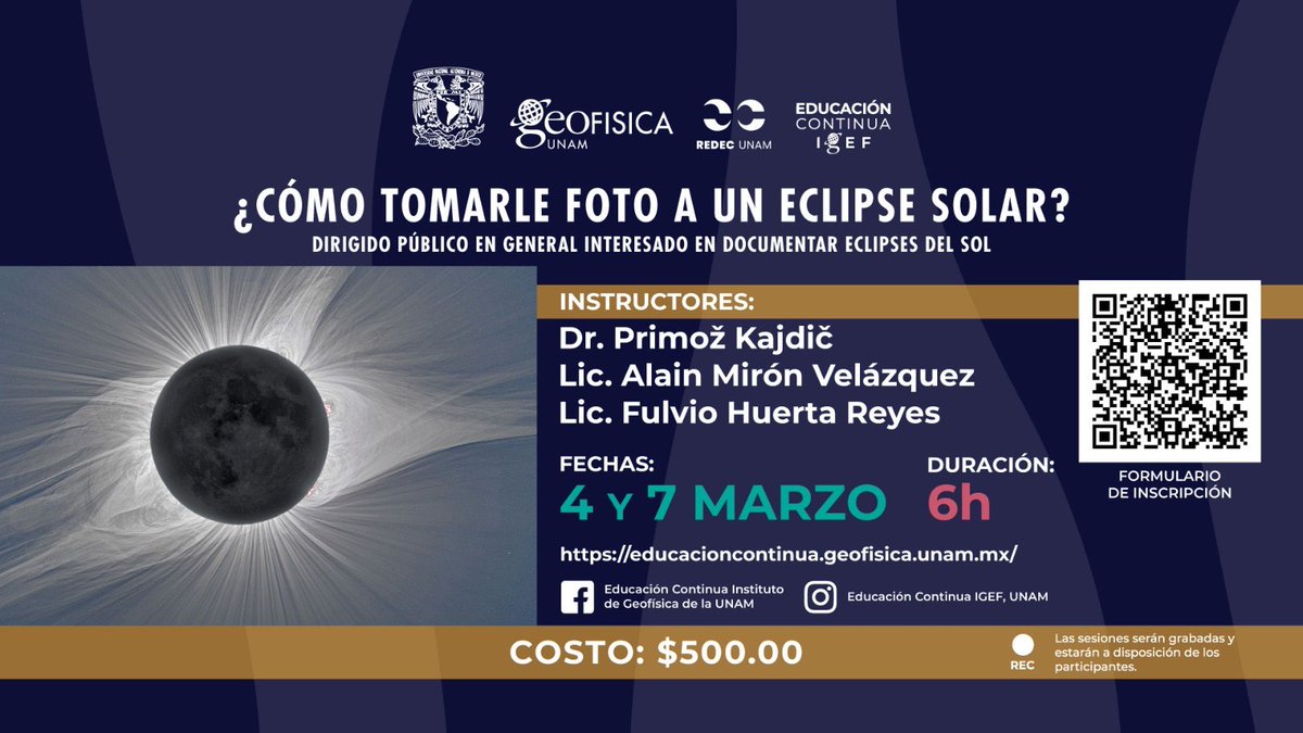 CEspacialesUNAM's tweet photo. 🇪🇸Ya está todo listo para este increíble taller, donde vamos a aprender como aprovechar el próximo #EclipseSolar hasta el máximo. ¡Acompañanos!
#Sol #Mazatlan #Luna #ECLIPSE 
@KarenCiencia @KarenCiencia @mariodeleow
@GenteConCiencia @CRCiencia https://t.co/yB8zW7ARFo