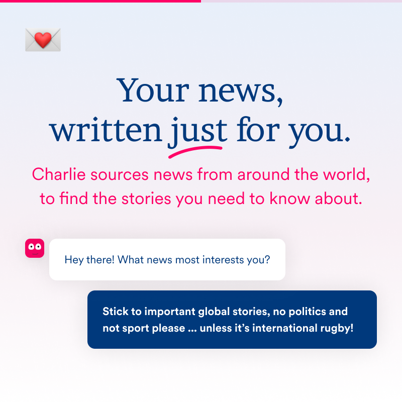 HeyCharlie___'s tweet photo. Discover 💌 Inbox, by Charlie ... a smart, daily news insights that matter to you.