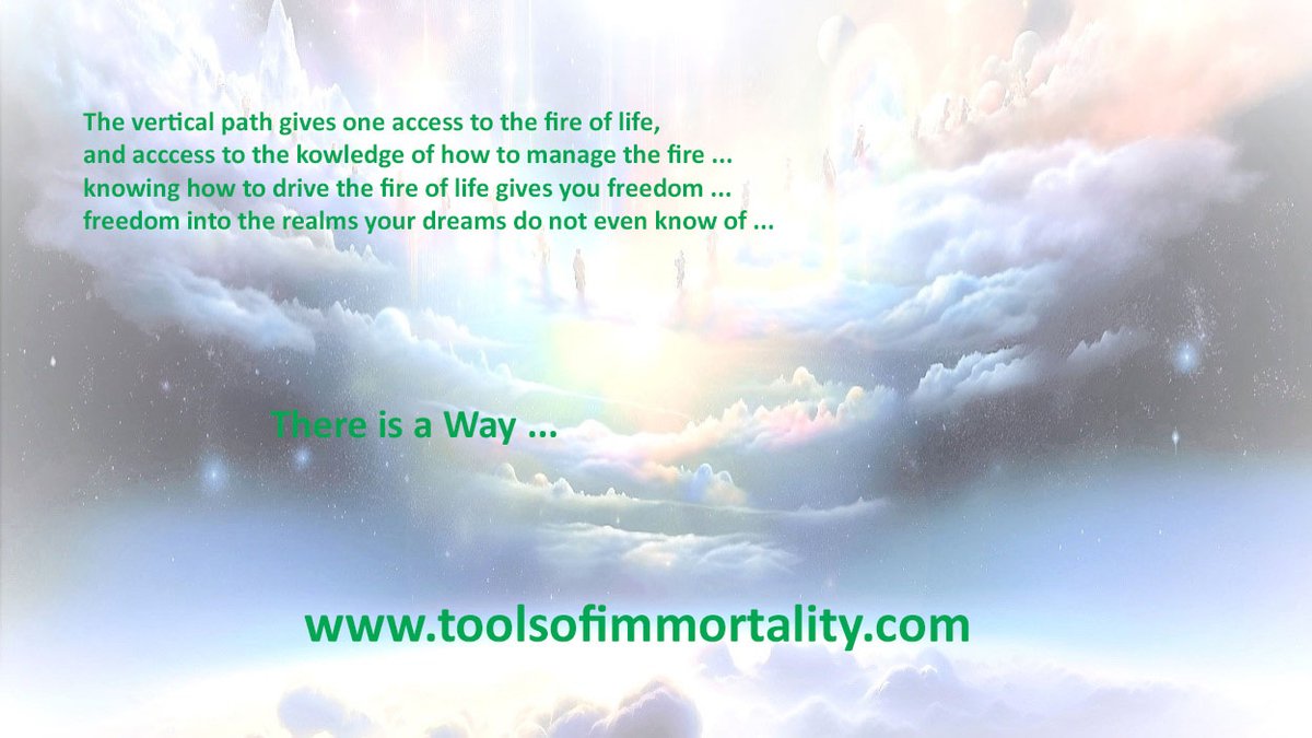 The vertical path gives one access to the fire of life, and access to the knowledge of how to manage the fire. Knowing how to drive the fire of life gives the individual being freedom. Freedom into realms of life your dreams do not even know of … toolsofimmortality.com/the-vertical-p…