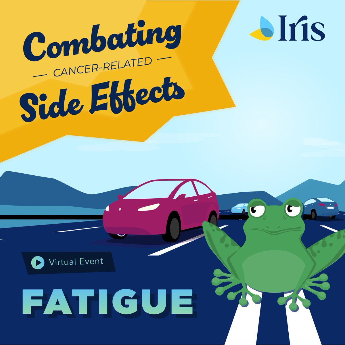 Battle #fatigue with us! 💪 Join our free 'Combating Cancer-Related Fatigue' event with expert advice from our oncology team. 🐸Feb 27, 1 PM ET. Ready to recharge? RSVP now! 🔋✨buff.ly/3OHXgqo #irisoncology #cancercare #sideeffects