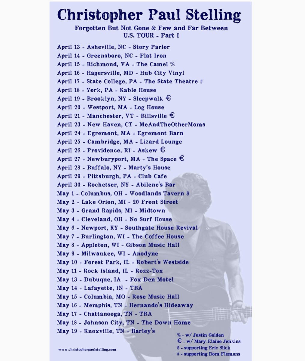 FearlessRadio (@fearlessradio) on Twitter photo <a href="/C_P_Stelling/">Christopher Paul Stelling</a> announces PART ONE of the U.S. tour. This will be followed by a West Coast run in late May / June and a fall trip over seas TBA. So many dates! Sneak a peek at the Illinois date and the new Robert's Westside in Forest Park! <a href="/C_P_Stelling/">Christopher Paul Stelling</a> announces PART ONE of the U.S. tour. This will be followed by a West Coast run in late May / June and a fall trip over seas TBA. So many dates! Sneak a peek at the Illinois date and the new Robert's Westside in Forest Park!