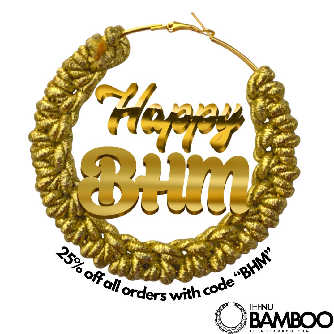NEW: All styles are now included in our BHM sale! Snag some ear candy for the low 🤭🍬 

Happy Black History Month! 
thenubamboo.com 🎋