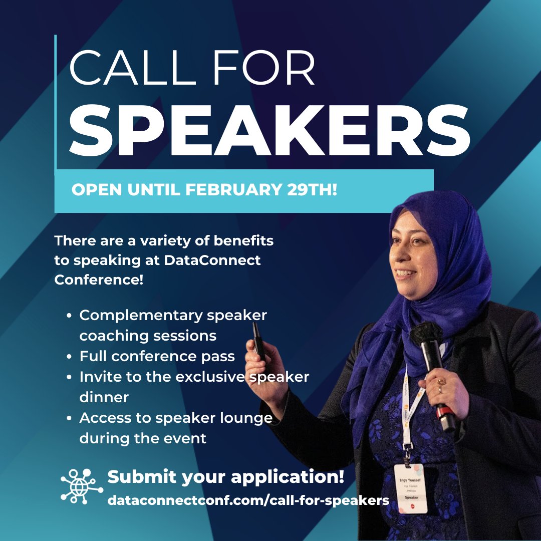 wia_community's tweet image. @dataconnectconf provides growth opportunities for women, non-binary and gender fluid individuals by increasing visibility to the individuals making an impact in data, analytics &amp;amp; AI. 

The #dataconnectconf Call for Speakers closes on Feb 29th ⤵️ ⤵️
bit.ly/49nsuL7