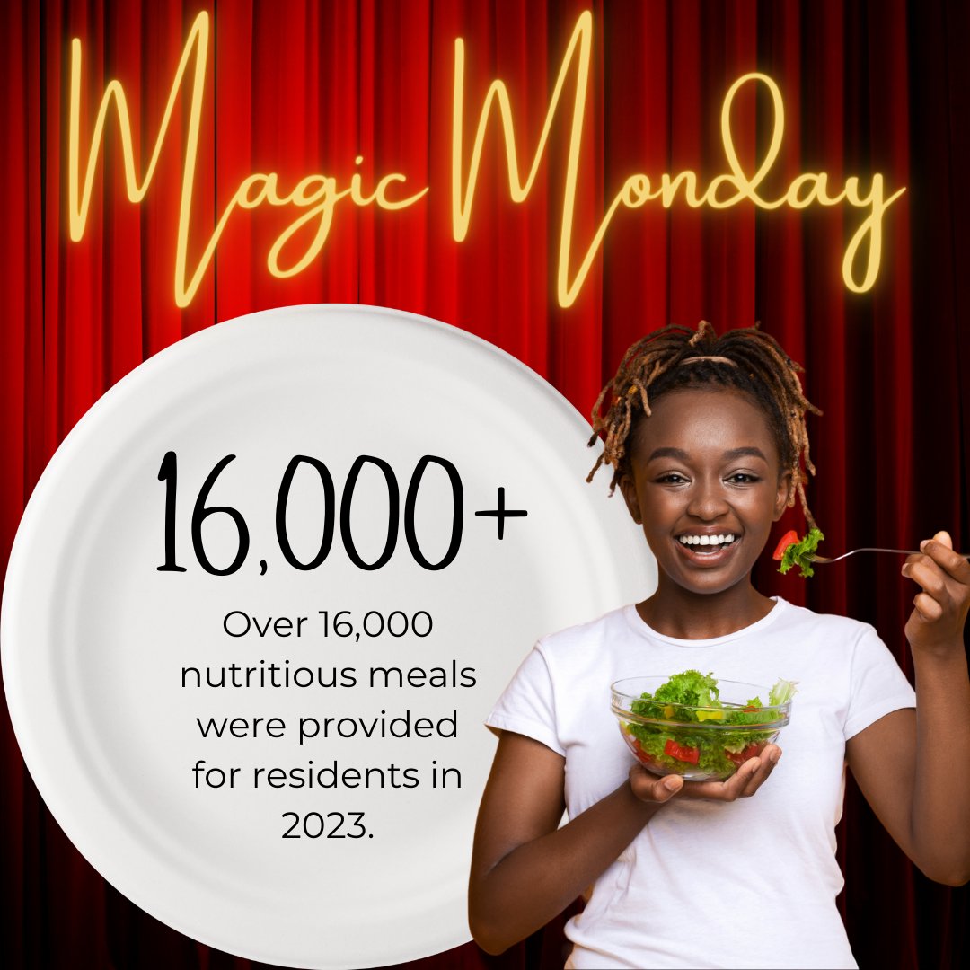Happy #MagicMonday! Thanks to generous donors and supporters, over 16,000 nutritious meals were provided for our residents in 2023.

Join us on April 11th to help us raise funds to support young women in our community. To purchase tickets go to florencecrittentonsc.org/a-magical-even….