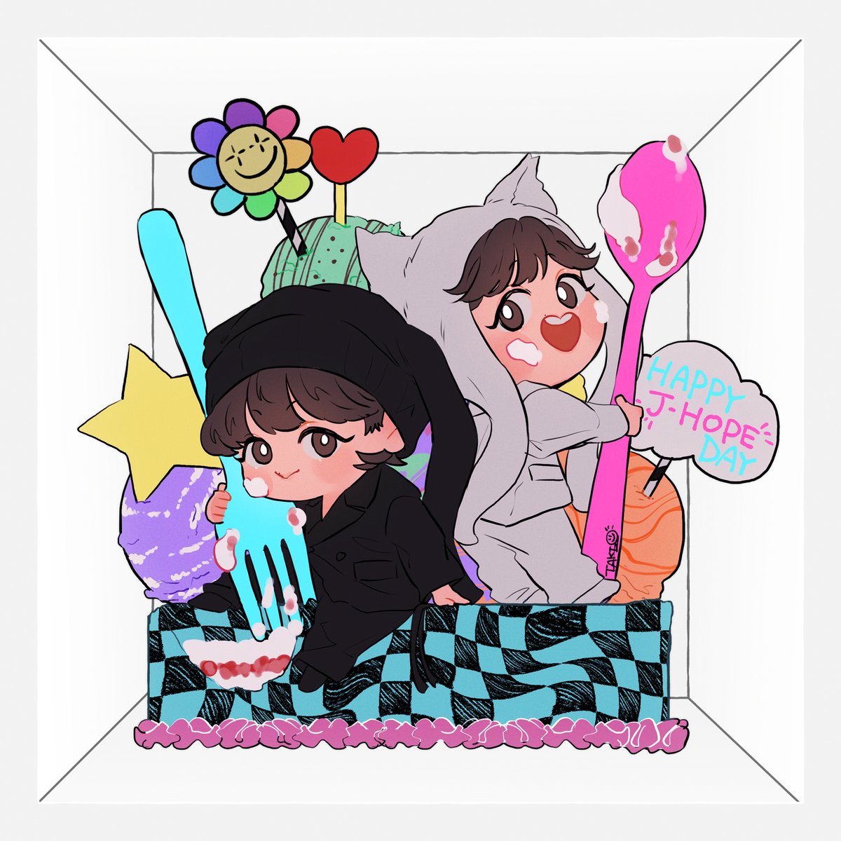 ⸜ ʜ ᴀ ᴘ ᴘ ʏ J-HOPE ᴅ ᴀ ʏ ⸝
#HAPPYBIRTHDAYJHOPE 
#btsfanart