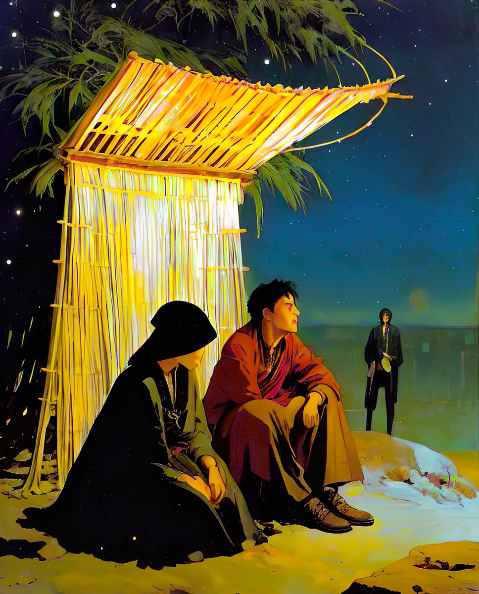 xalieri's tweet photo. Stories from the edge of the desert, set 1. 2 of 3
#AMuchNeededBreak #WithAFriendOrTwo #HaveASeat #BringSnacks #ValueTheShade #WeirdArt #PsychologicalLandscape #ImSureItMustMeanSomething
#DarkArts #DigitalArt #AIAssistedArt #AIArt #WomboDream #StableDiffusion https://t.co/pakjqAbeUS