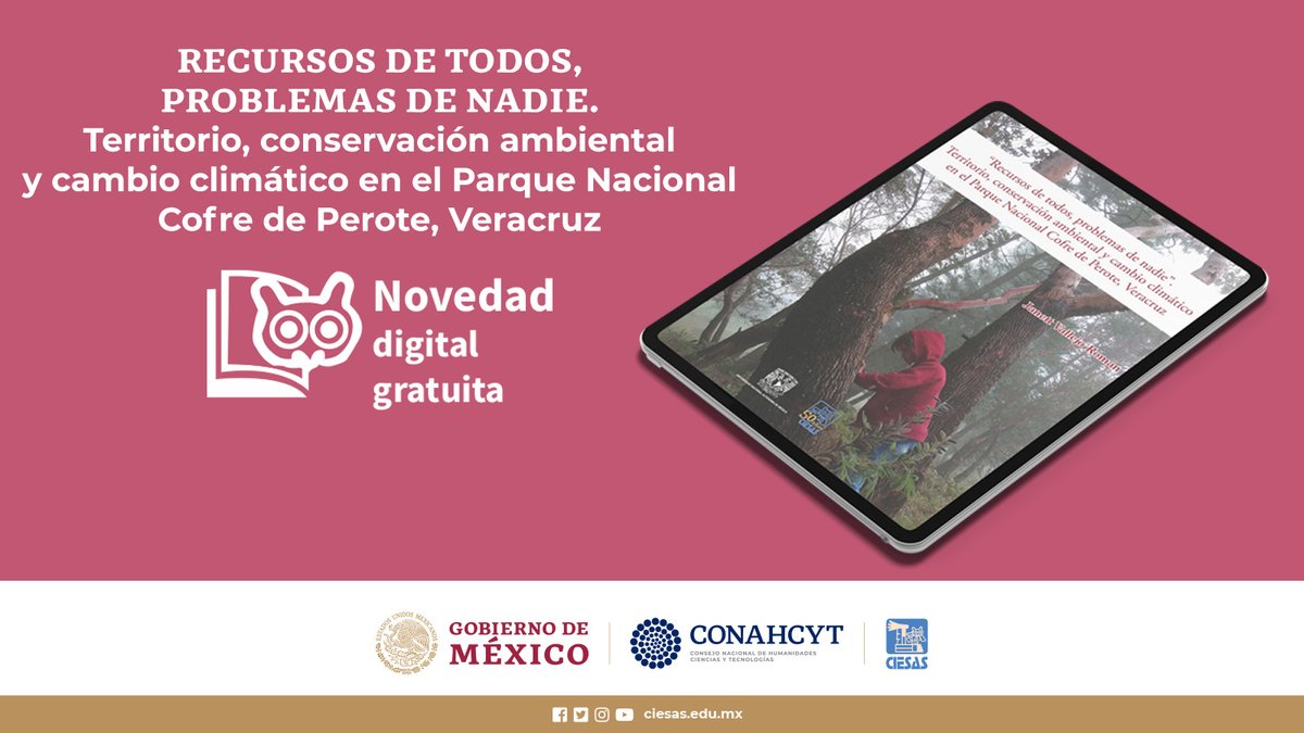 ciesas's tweet photo. #NovedadDigital🤳
Reflexiones sobre el cambio climático, estrategias de solución y los lenguajes propios de los actores... es algo de lo que encontrarás en el libro «Recursos de todos, problemas de nadie», de Janett Vallejo.
Descárgalo de manera gratuita: https://t.co/r7MC4DcpUQ https://t.co/lH3dbkJtYg