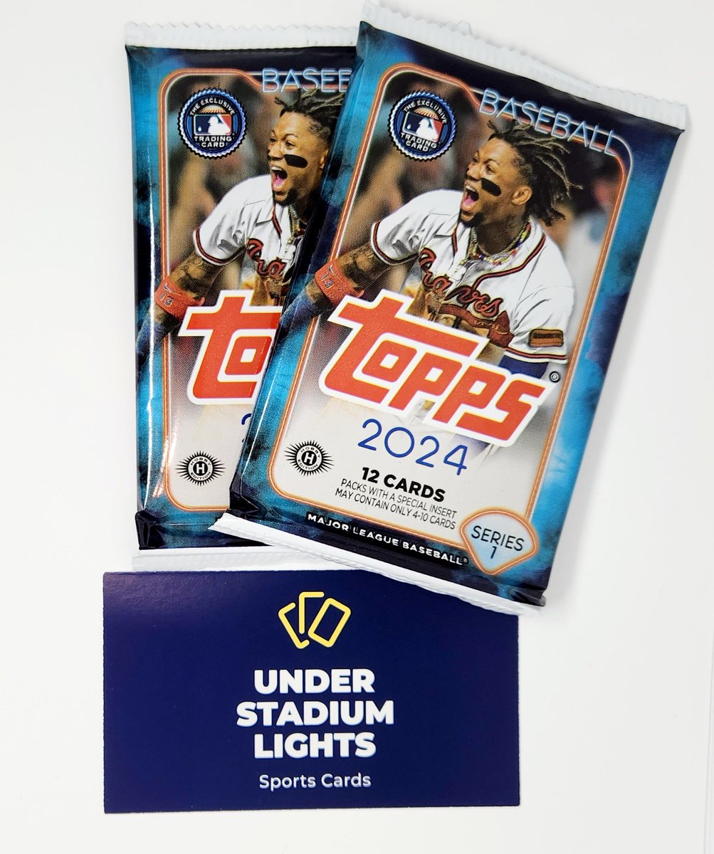 StadiumLites's tweet photo. How about a 2024 Topps Series 1 Hobby #giveaway to kick start the weekend? 

1️⃣ Follow @StadiumLites
2️⃣ Repost this post
3️⃣ Reply with which Rookie you hope to pull or who your favorite current MLB player is.

One winner selected 2/18 to receive both packs. Thanks, and good luck! https://t.co/dwWiPk1tIH