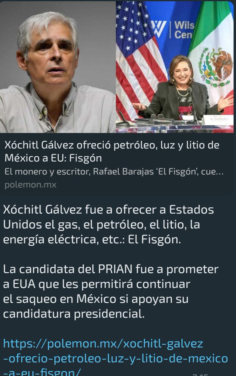 TerraBranford3's tweet photo. Qpm #OposicionRatera #XochitlCorruptavendepatrias https://t.co/0DJt4qeMeN