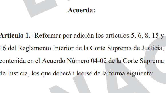 LawyersforHR's tweet photo. 1/3. Todos aquellos sectores que no somos parte de la Corte Suprema de Justicia tenemos la responsabilidad de no provocar crisis donde supuestamente no las hay. Vamos a los datos objetivos: En febrero de 2023 el pleno de la Corte Suprema de Justicia reformó su Reglamento Interno. https://t.co/cjnPHLcZCe