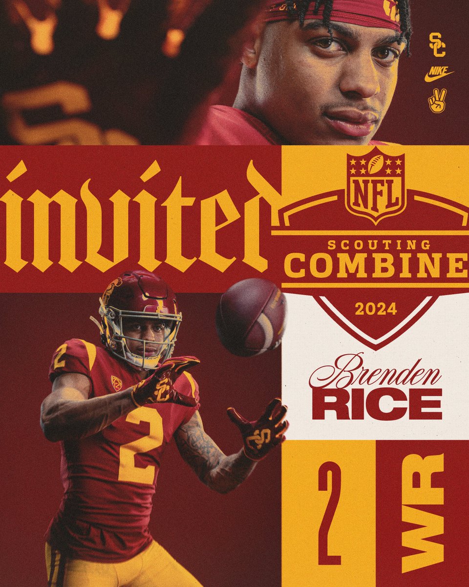 INVITED ‼️ @BrendenRice has officially been invited to the #NFL Combine! ‼️✌️