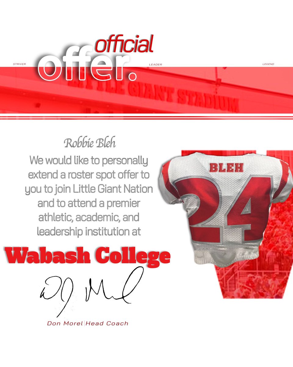 Robbie Bleh (@robbiebleh) on Twitter photo Blessed to receive an offer from Wabash College!! Thank you <a href="/CoachOlmy/">Olmy Olmstead</a>. <a href="/Mr_Meiners/">Jake Meiners</a> <a href="/EastCentralFB/">East Central Football</a> Blessed to receive an offer from Wabash College!! Thank you <a href="/CoachOlmy/">Olmy Olmstead</a>. <a href="/Mr_Meiners/">Jake Meiners</a> <a href="/EastCentralFB/">East Central Football</a>