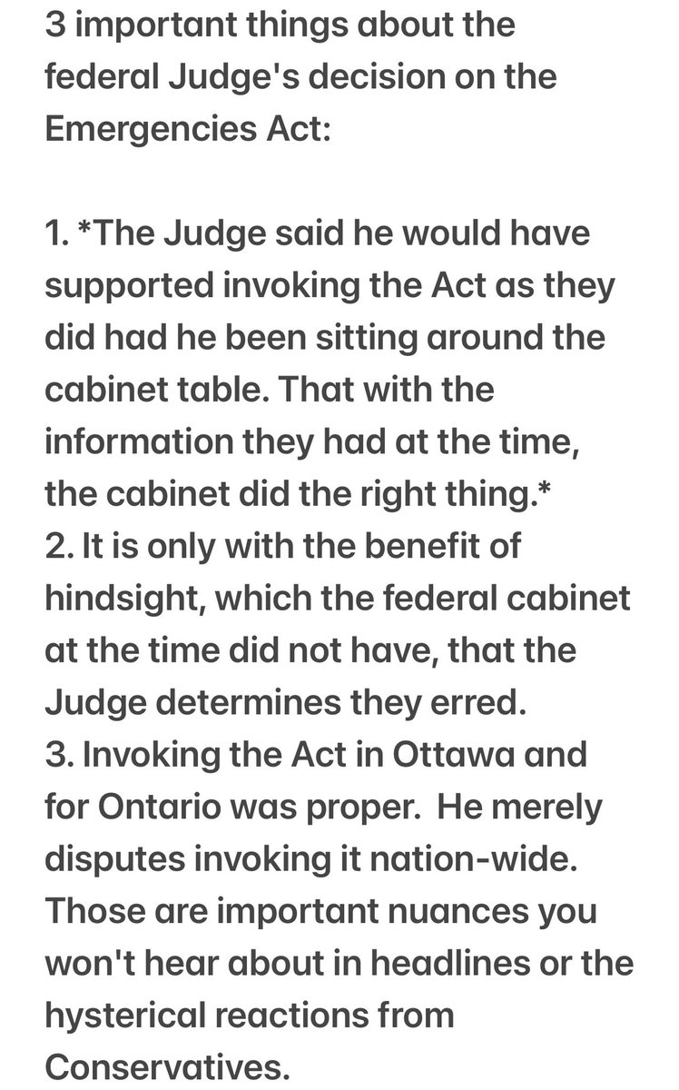 Shocking another blatant lie, unless of course you choose not to read past click bait headlines? I mean that’s just dangerous….the Supreme Court has yet to rule, which I’m sure you know trumps federal #emergencyact #neverConservative #NeverPoilievre #IStandWithTrudeau