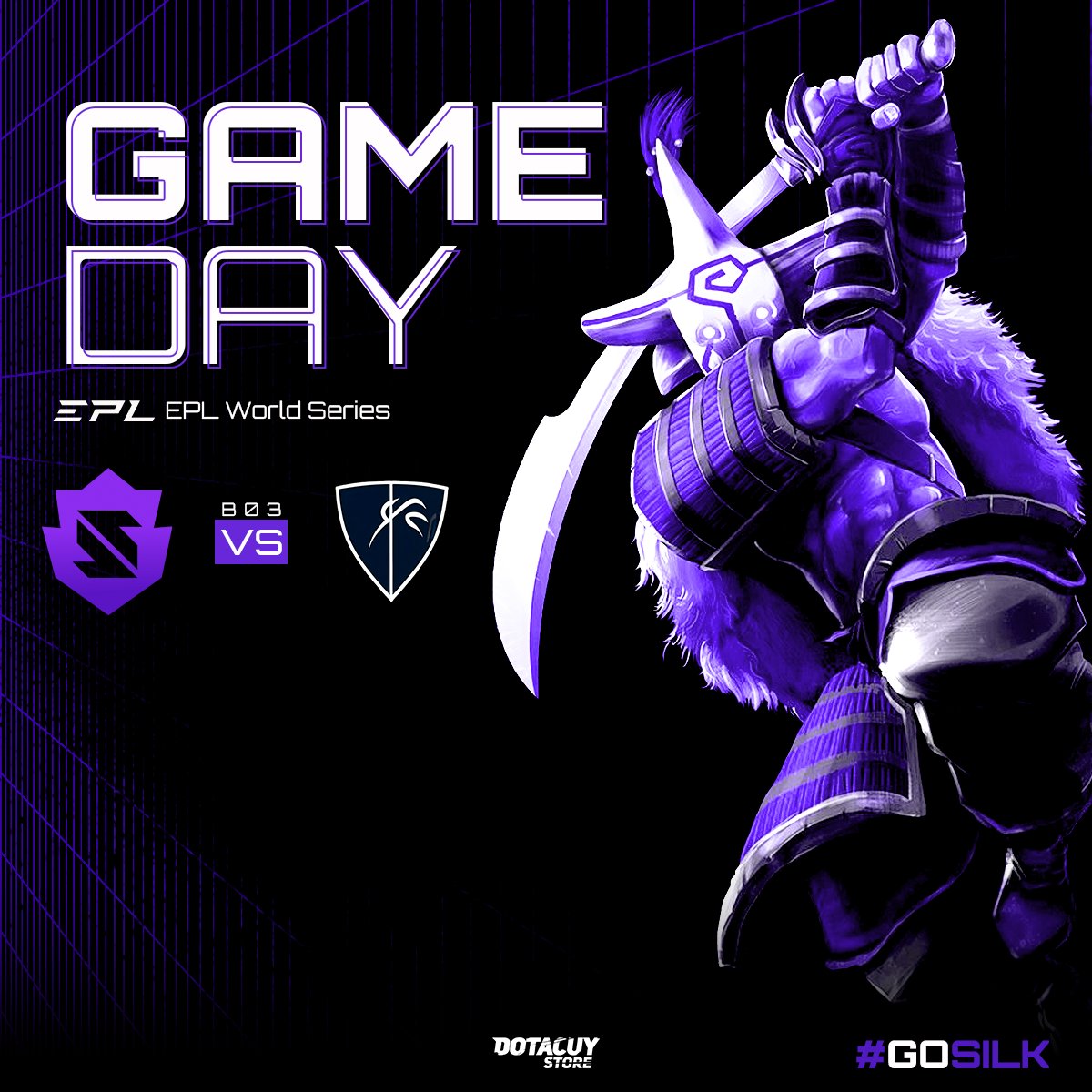 💥¡A PELEAR POR LA FINAL!💥

Hoy disputamos la semifinal del winners bracket de la EPL 🔥

🆚 Invaders
⏰ 16:00 🇵🇪
🏆 Playoffs
🟪 twitch.tv/epldota_en1

Contamos con su apoyo, los vemos en el stream🙌🏽

#GOSILK