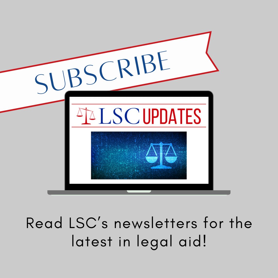 Stay in the loop with the latest in #LegalAid and #LegalTech! Sign up for our LSC Updates and Tech Download newsletters. 👉 lsc.gov/newsletter-sign