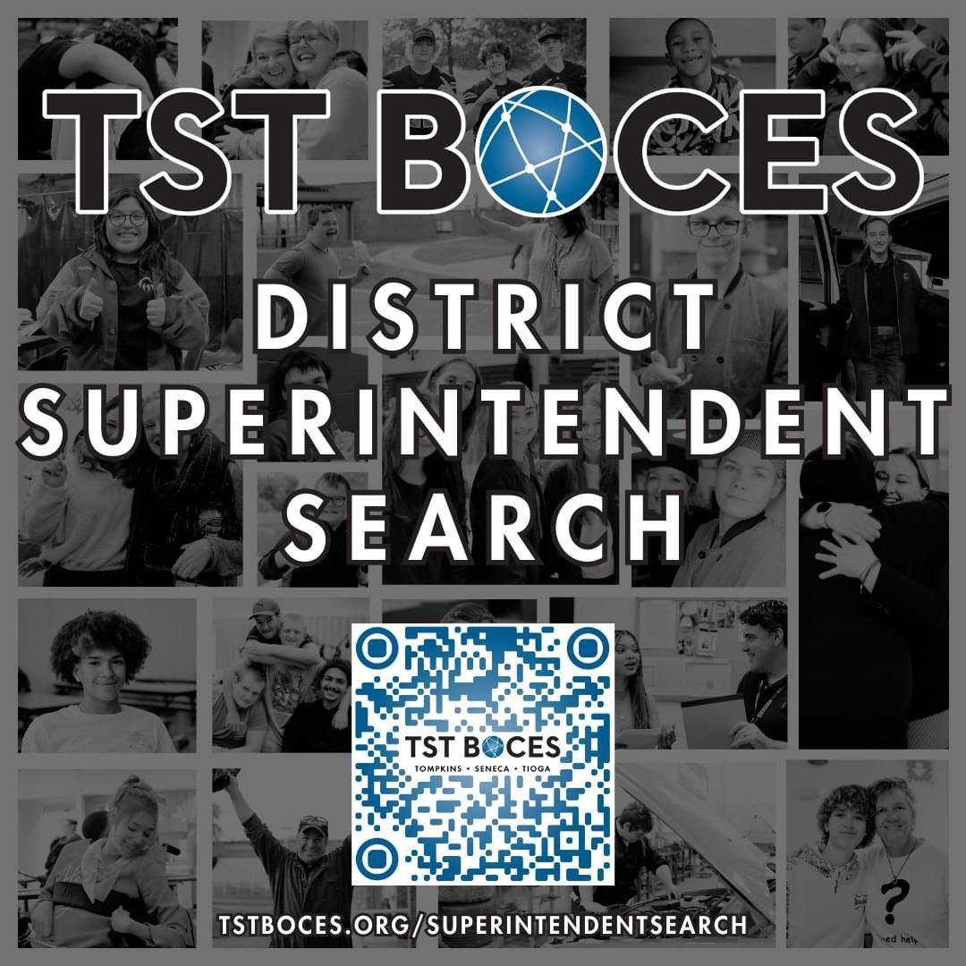 🌠 Calling all visionary leaders 🌠

The Tompkins-Seneca-Tioga BOCES Board of Education is actively seeking an exceptional, experienced&amp;innovative educational leader to take on the role of District Superintendent and Chief Executive Officer of TST BOCES

Application Due: 3/22/24
